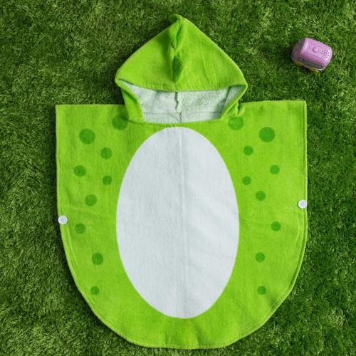 Poncho de bain vert pour bébé