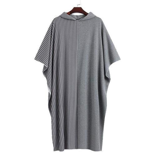 Poncho homme extra long bicolore