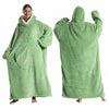 Couverture poncho polaire femme capuche vert pastel doux et moelleux