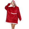 Poncho polaire capuche poche kangourou avec imprimé chat style cocooning