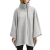 Détail poncho hiver polaire coupe ample col montant confort chaleureux