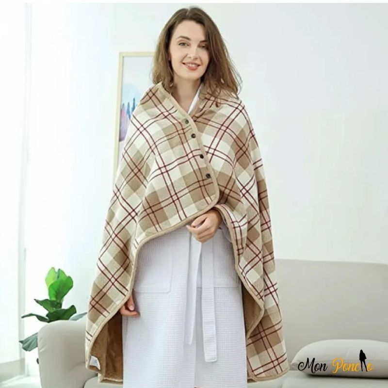 Poncho Polaire Avec Manches - Couverture à Capuche Grande Taille 125 X 72 Cm - Unisexe - Pour Canapé, Maison, Extérieur - Doux Et Chaud