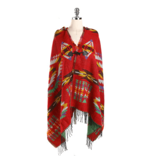Poncho Femme Fin à Capuche