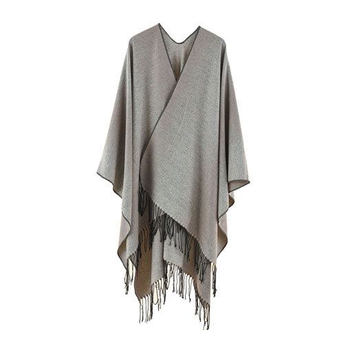 écharpe Chale Cape Femme Cape Poncho Frangée Femme Cyrillus FR
