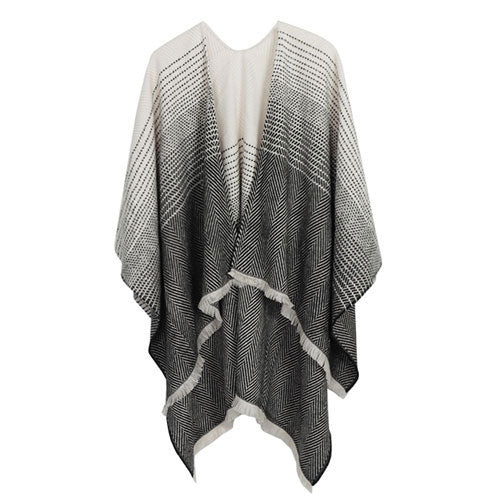 Poncho Femme Noir & Blanc