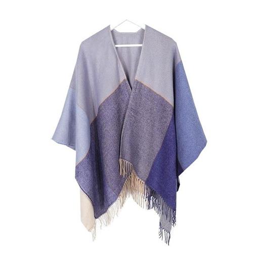 Poncho femme cachemire à frange