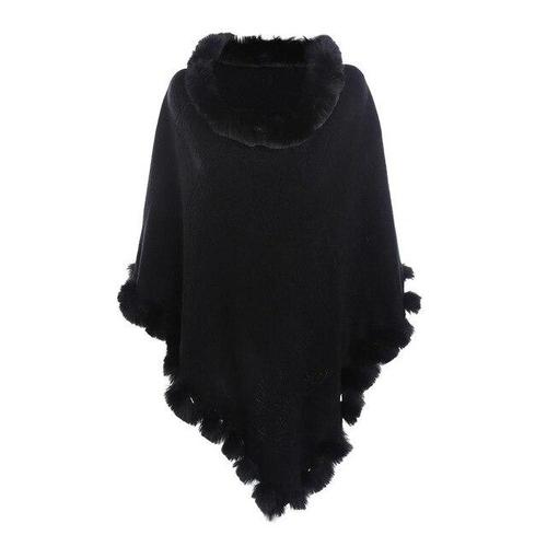 Poncho Femme faux Cachemire Plaid