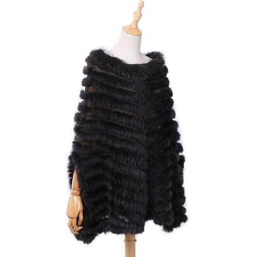 Poncho femme fourrure court