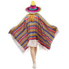 Poncho femme mexicain longue frange