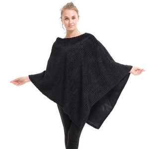 Poncho Femme Plaid Polaire