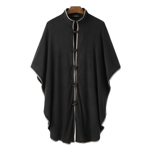 Poncho homme long look raffiné
