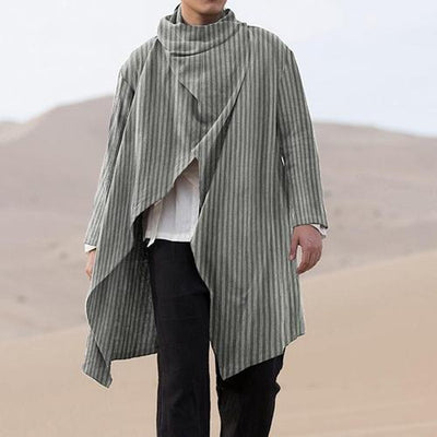 Poncho Homme Fin à Rayures