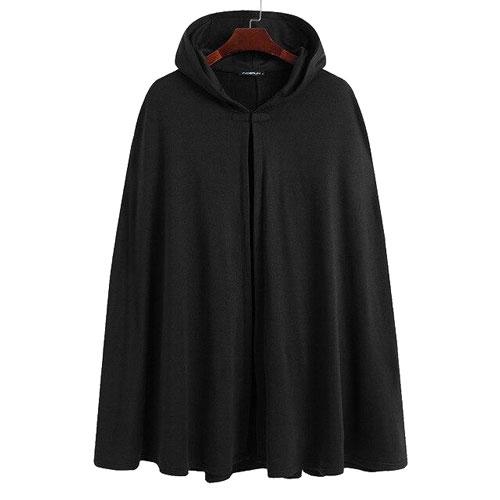 Poncho homme hiver à capuche