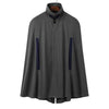 Poncho homme gris long