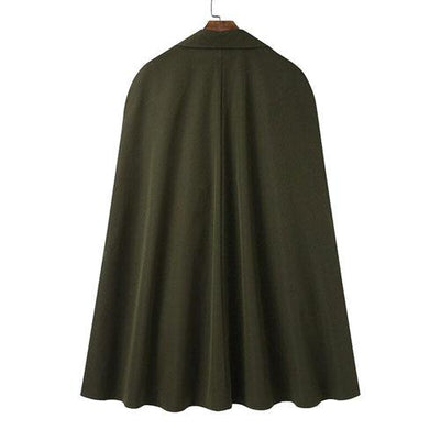 Poncho homme long boutons praticité ouverture modulable