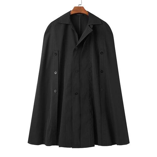 Poncho Homme Long à Boutons