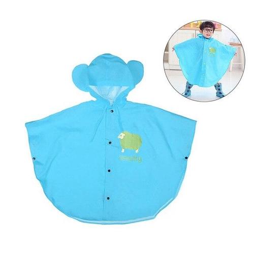 Poncho pluie enfant bleu