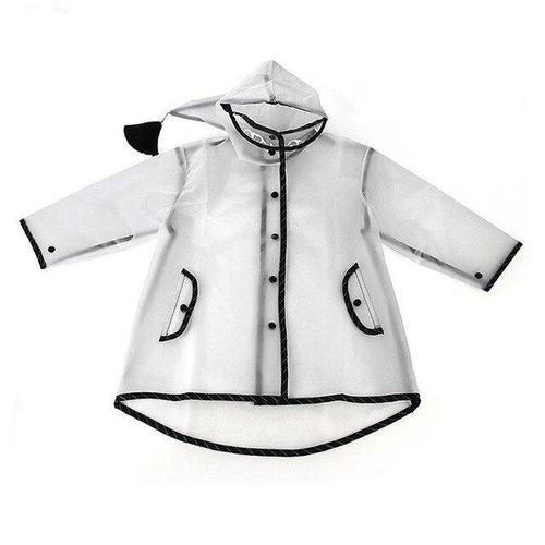 Combinaison Pluie Enfant Imperméable Garçon Fille 1-10 Ans - Poncho Capuche Rayures Réfléchissantes, Manteau Pluie Outdoor