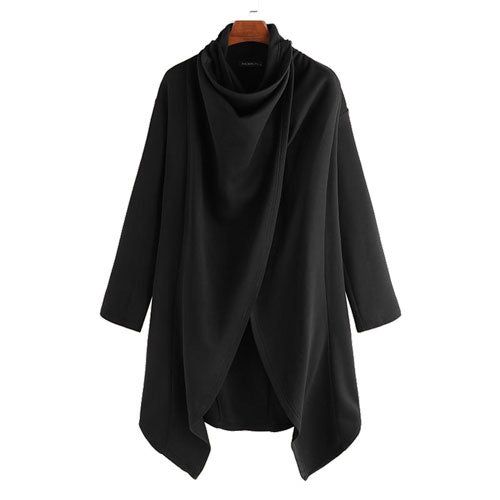 Poncho Homme long noir