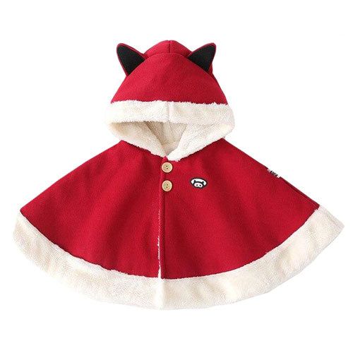 Poncho bébé petit diable rouge