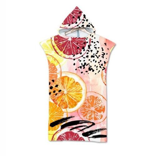 Poncho coloré avec capuche plage