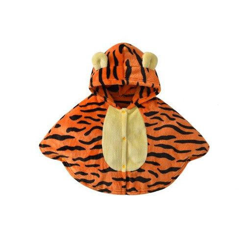 Poncho bébé polaire hiver orange