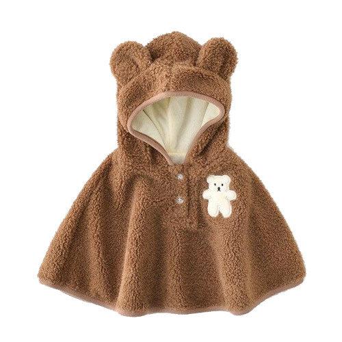 Poncho bébé ourson