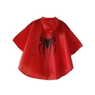 Poncho Pluie enfant spiderman rouge
